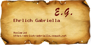 Ehrlich Gabriella névjegykártya